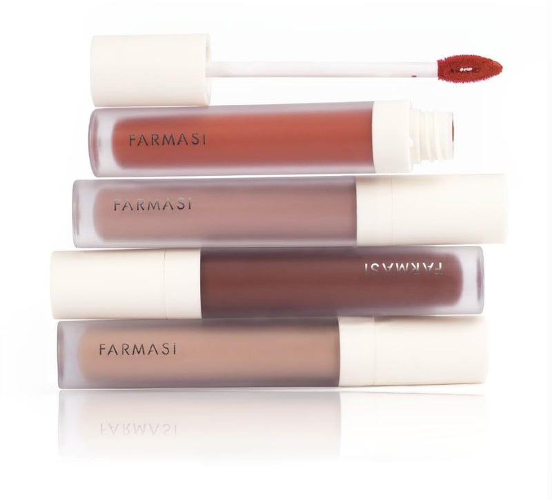 FARMASi Make Up Matte Liquid Lipstick, Long-Lasting and Ultra-comfortable, High-Impact, Lightweight, Organic, Pure Pigments 0.14 fl.oz (Super Star) - Image 2